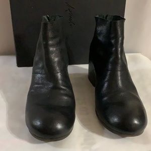 Marsell Black Leather Ankle Boot